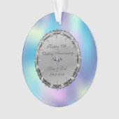 Diamonds Holographic 50th Wedding Jubileum Ornament (voorkant)