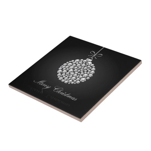 Diamonds Kerstbal Tegeltje (Zijkant)