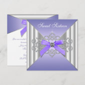 Diamonds Lavendel Sweet 16 Verjaardagsfeest Kaart (Voorkant / Achterkant)