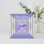 Diamonds Lavendel Sweet 16 Verjaardagsfeest Kaart (Staand voorkant)