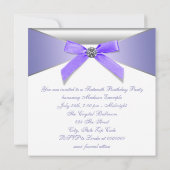 Diamonds Lavendel Sweet 16 Verjaardagsfeest Kaart (Achterkant)