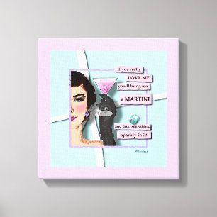 Diamonds & Martinis Gallery Wrap Canvas Afdruk