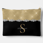 Diamonds Monogram Gold Black Luxury Sophisticated Etui (Achterkant)