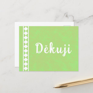 Diamonds op een Tsjechisch Dank u Briefkaart