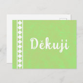 Diamonds op een Tsjechisch Dank u Briefkaart (Voorkant / Achterkant)