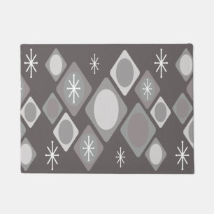 Diamonds Ovalen Starbursts Dark Gray Deurmat