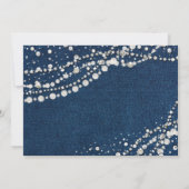 Diamonds Parels Denim Chic Fabulous 50ste verjaard Kaart (Achterkant)