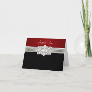 Diamonds Pearls Ruby Red Black Merci Cartes