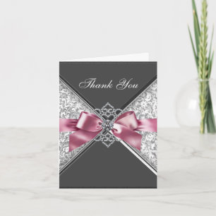 Diamonds rose noir Damask Merci Cartes