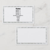 Diamonds-White Visitekaartje (Voorkant / Achterkant)