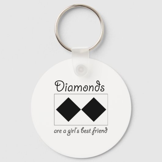 Diamonds zijn de beste meisjes sleutelhanger (Voorkant)