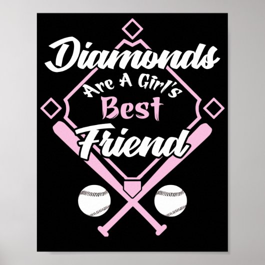 Diamonds zijn de beste vriendenkopper van een meis poster (Voorkant)