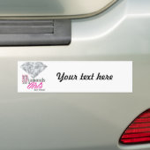 Diamonds zijn de beste vriendin van een meisje bumpersticker (Op auto)