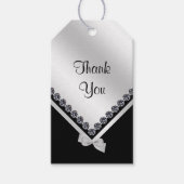 Diamonds & Zilveren Boog 60e Verjaardag Cadeaulabel (Voorkant)