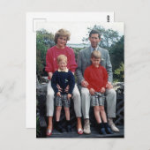 Diana Charles William Harry 1989 Briefkaart (Voorkant / Achterkant)