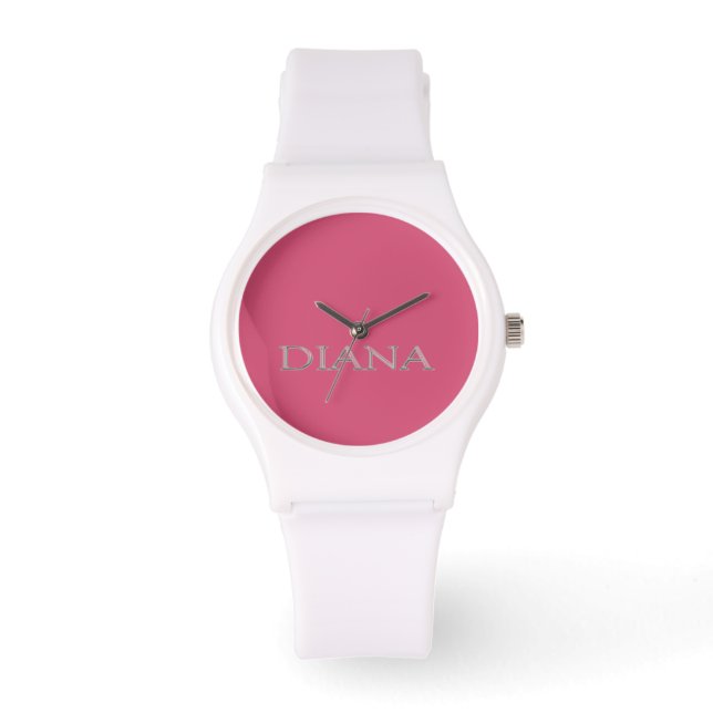 Diana Custom Name Watch Horloge (Voorkant)