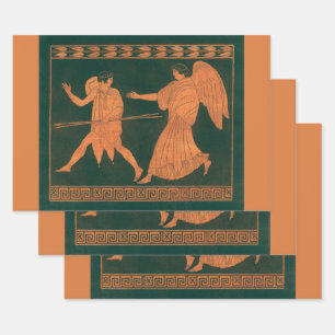 Diana en een engel, vintage Romeinse mythologie Inpakpapier Vel