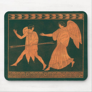 Diana en een engel, vintage Romeinse mythologie Muismat