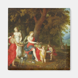 Diana en Hare Maidens, na de jacht, 1626 Magneet