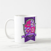 Diana letter D crest roze eenhoorn naam betekent Koffiemok (Links)