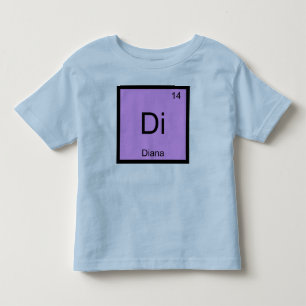 Diana Naam Chemie Element Periodiek Systeem Kinder Shirts