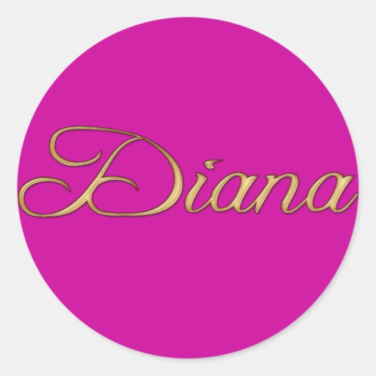 DIANA Nom Stickers Cadeaux Personnalisés de marque (Devant)