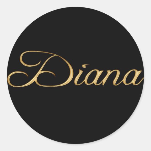 DIANA Nom Stickers Cadeaux Personnalisés de marque (Devant)