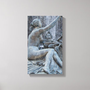 Diana Roman Godess beeld op de Plaza Canvas Afdruk