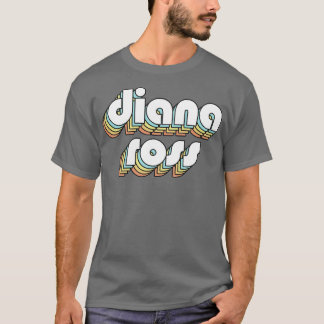 Diana Ross Retro Rainbow Typography Vervaagde stij T-shirt