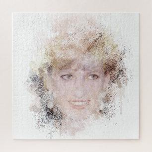 Diana The People's Princess Waterverf Portrait Legpuzzel