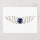 Diana's Sapphire Choker Ketting Briefkaart (Voorkant)