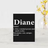 Diane Name Definition Funny D Kaart (Gele Bloem)