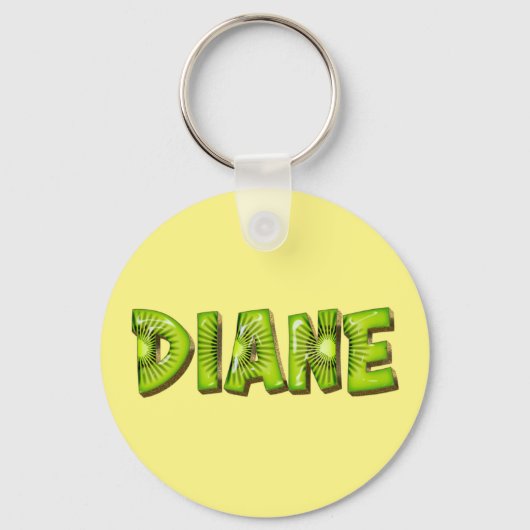 Diane Name Kiwi Design Porte-clés (Recto)