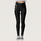 Diane white gold Handwriting Hose Leggings (Voorkant)