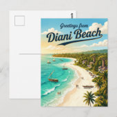 Diani Beach Kenia Briefkaart (Voorkant / Achterkant)
