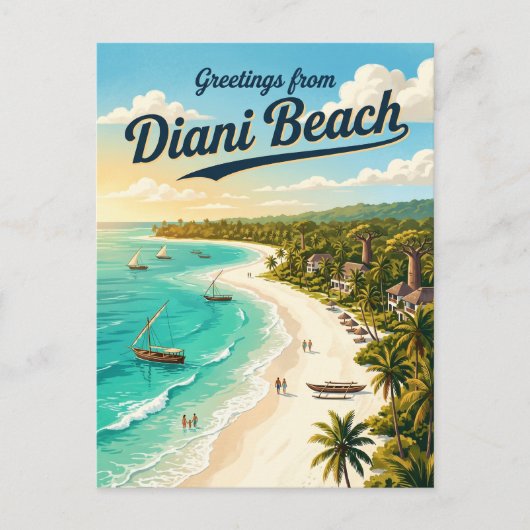 Diani Beach Kenia Briefkaart (Voorkant)