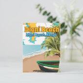 Diani Beach Kenya vintage poster. Briefkaart (Staand voorkant)