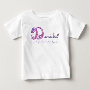 Dianisha letter D art name die roze paars betekent