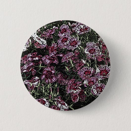 DIANTHUS BLOEMEN RONDE BUTTON 5,7 CM (Voorkant)