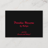 Dianthus Blossom ATC Visitekaartje (Achterkant)