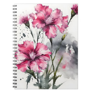 Dianthus - Watercolor bloemen Notitieboek