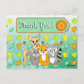 Diaper Baby shower Game Forest Animals Briefkaart (Achterkant)