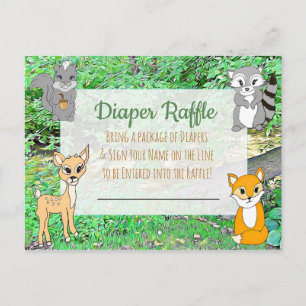 Diaper Baby shower Game Forest Animals Briefkaart