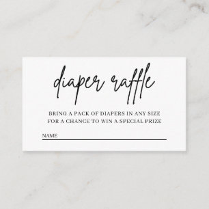 Diaper Baby shower Invitation Insert Card Informatiekaartje