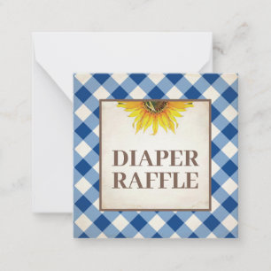 Diaper Baby shower Raffle Boy Opmerking Kaart Notitiekaartje