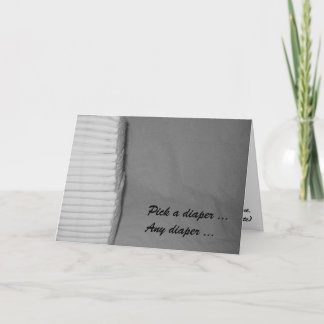 Diaper Félicitations pour votre carte de voeux pou