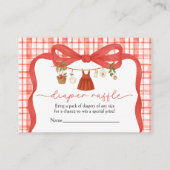 Diaper Raffle Apple of Our Eye Baby Shower Informatiekaartje (Voorkant)