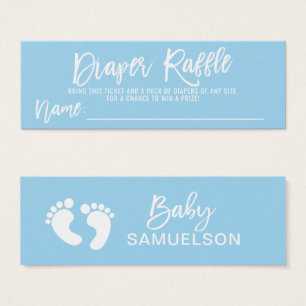 DIAPER RAFFLE Billet Bleu Baby shower GARÇON QTÉ 1