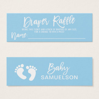 DIAPER RAFFLE Billet Bleu Baby shower GARÇON QTÉ 1