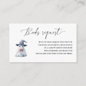 DIAPER RAFFLE BOOK REQUEST HALLOWEEN GHOST HAT INFORMATIEKAARTJE (Achterkant)